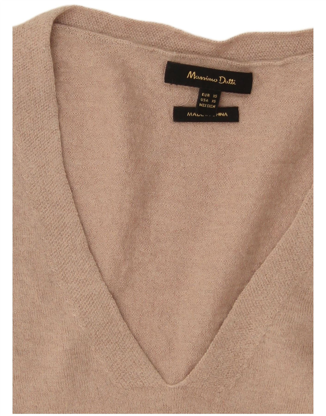 Massimo Dutti Maglione oversize da donna con scollo a V UK 6 XS Grigio