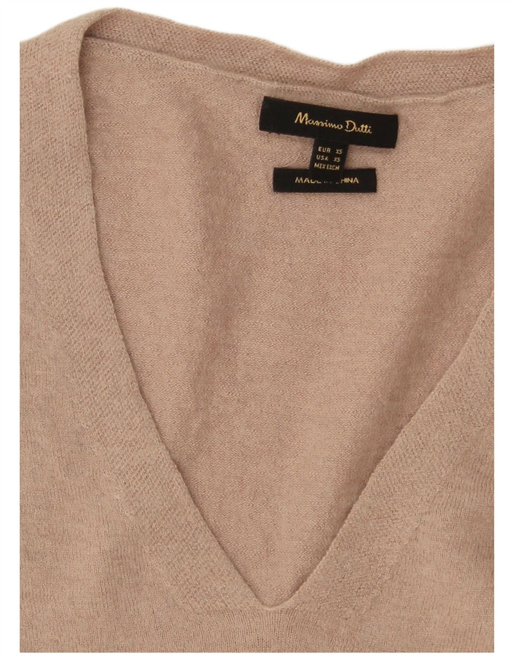 Massimo Dutti Maglione oversize da donna con scollo a V UK 6 XS Grigio