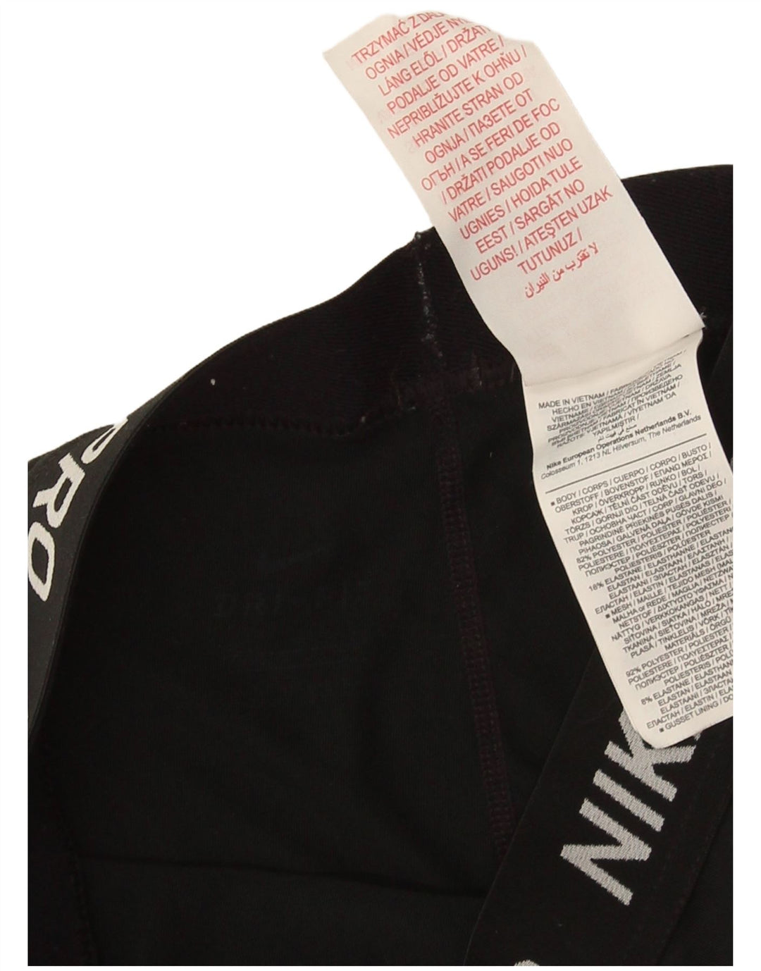 Pantaloncini sportivi Nike Dri Fit Graphic da donna UK 10 piccoli poliestere nero