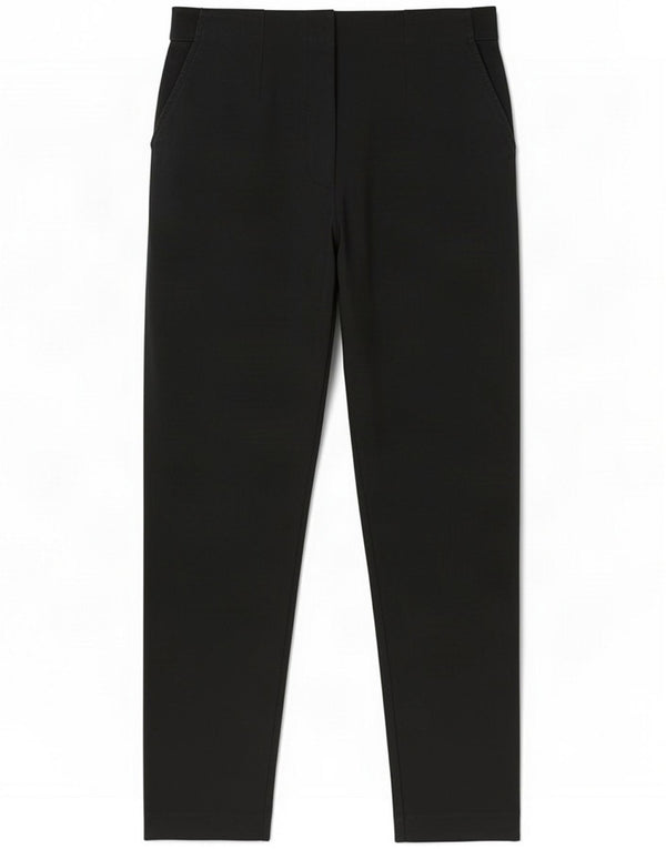 Marks & Spencer Pantaloni casual slim da donna UK 16 Large W32 L28 Nero
