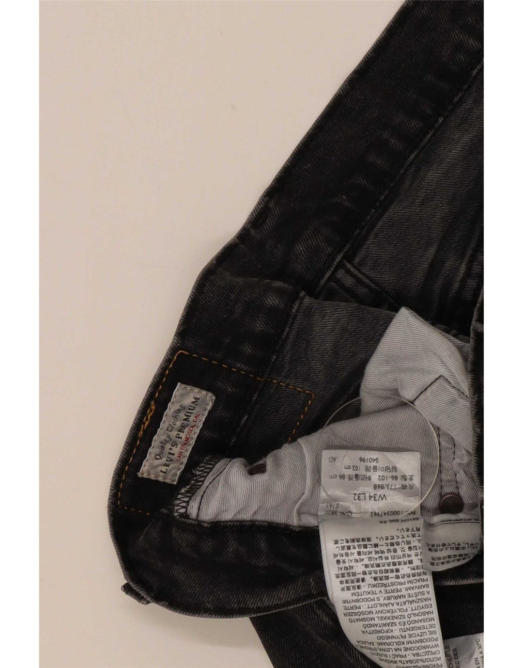 Jeans Levi's Uomo 511 Slim W34 L32 Cotone Grigio