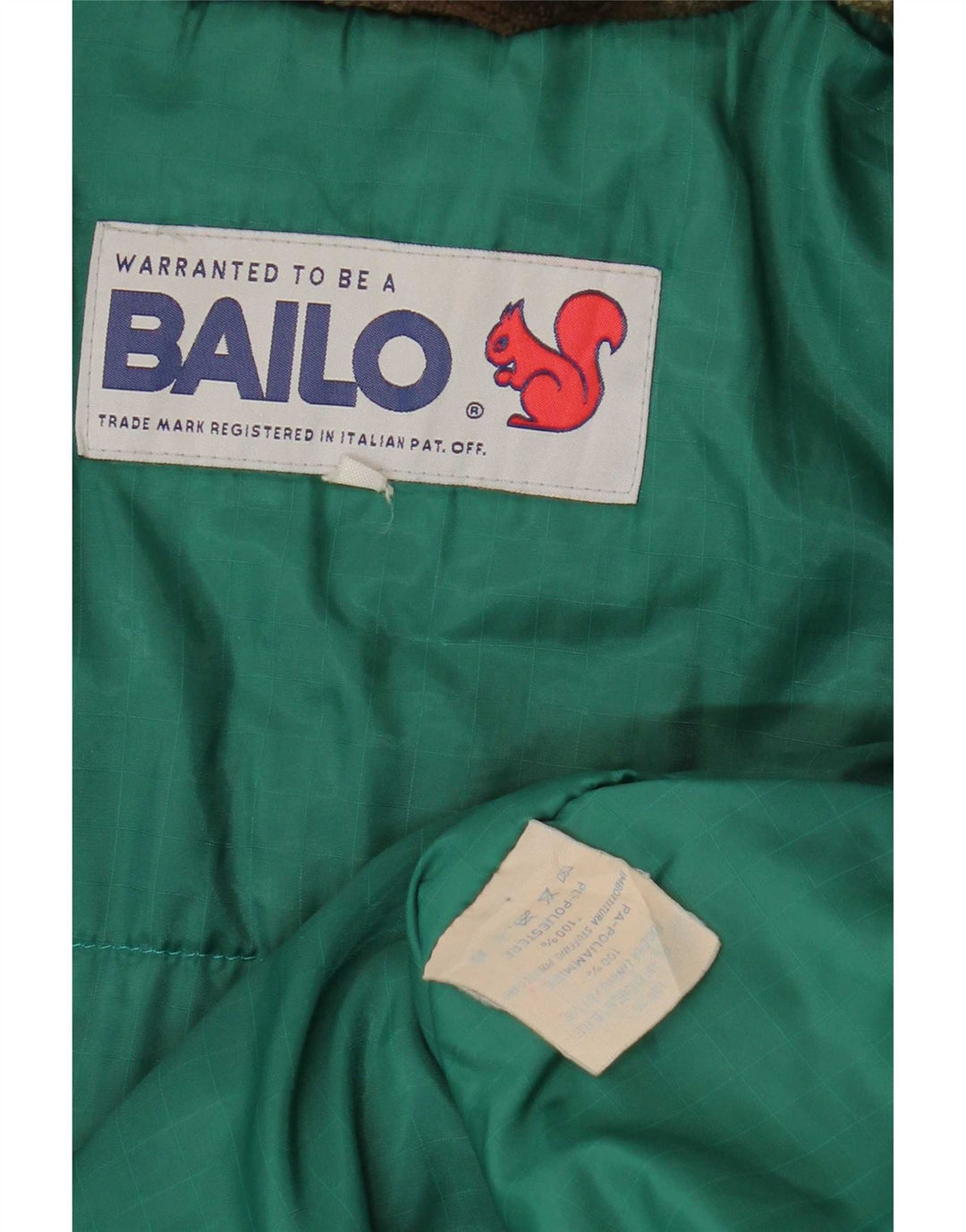 Giacca in pile da uomo Bailo UK 42 XL Poliestere a quadri verdi