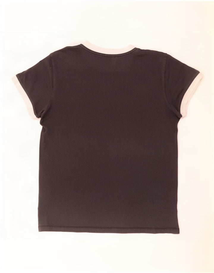 T-shirt da uomo Adidas Top in cotone color block medio nero