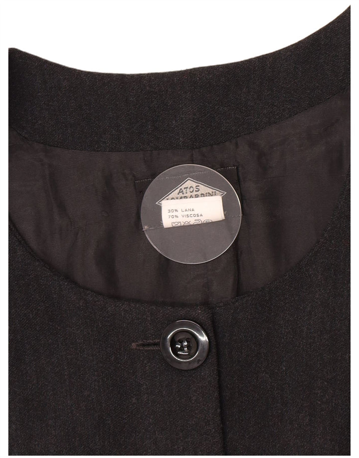 Giacca blazer senza maniche da donna a 5 bottoni Atos Lombardini IT 46 Large Grigio