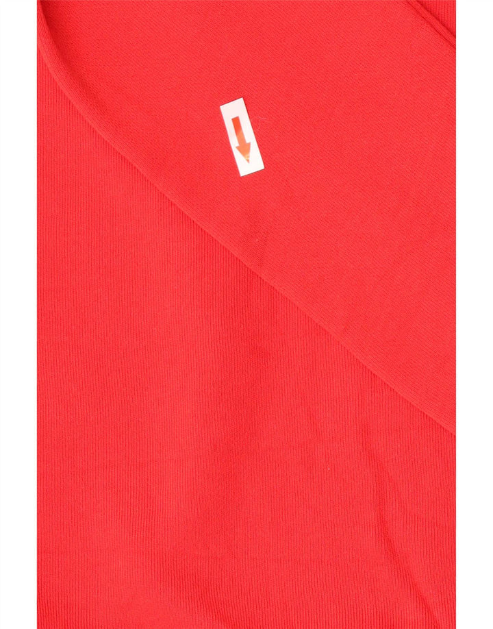 Felpa con grafica Adidas da uomo, piccola, in cotone rosso