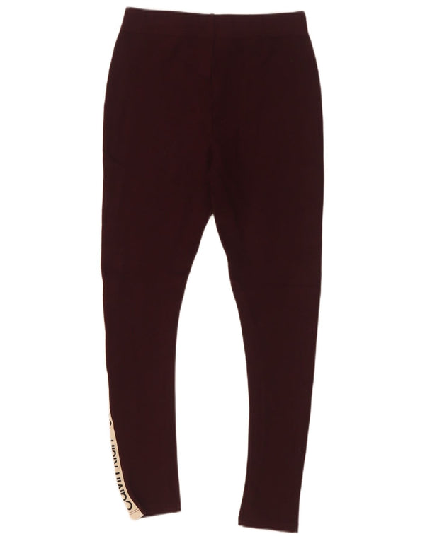 Leggings grafici da donna Calvin Klein UK 4 XS Maroon Colourblock Rayon