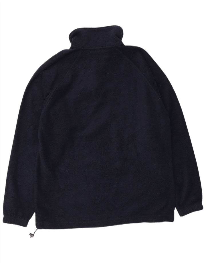 Maglione in pile da uomo Kappa con zip e collo medio in poliestere blu navy