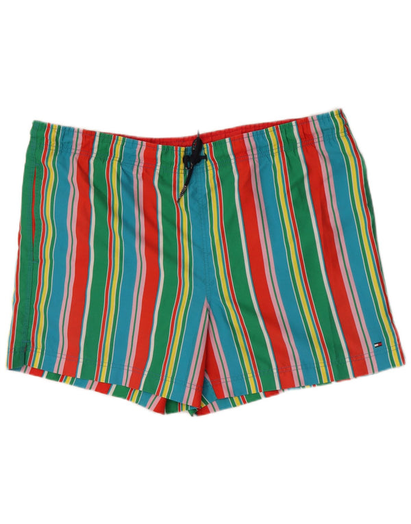 Pantaloncini da bagno da uomo Tommy Hilfiger XL poliestere a righe multicolore