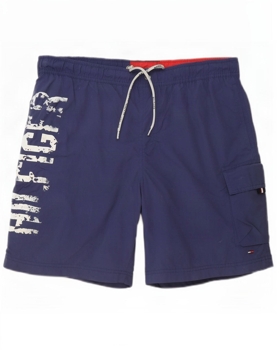 Pantaloncini da bagno Tommy Hilfiger da uomo Graphic Cargo medio blu navy