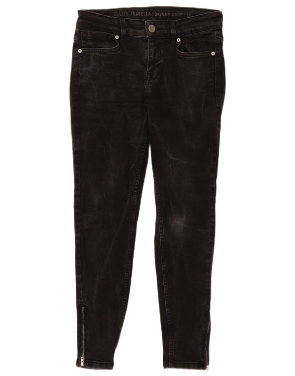Jeans skinny da donna Oasis UK 12 Medium W28 L26 Cotone grigio