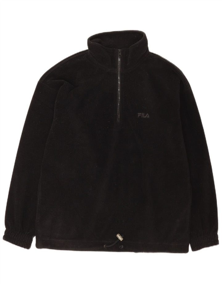 Maglione in pile da uomo Fila con zip e collo IT 46 piccolo nero