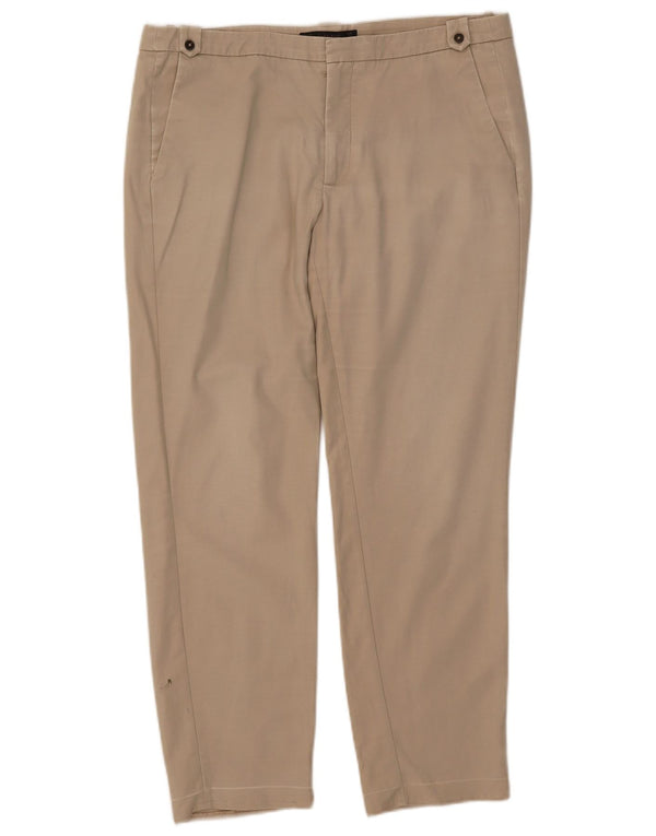 Pantaloni chino dritti da donna Zara EU 42 Large W32 L27 Cotone beige