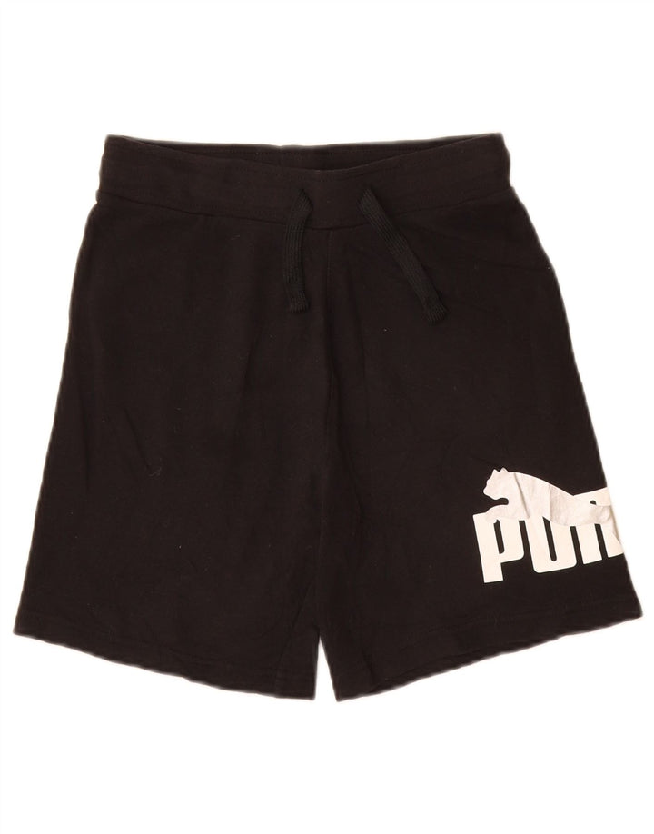 Puma Boys Graphic Sport Shorts 10-11 Years Medium Black Cotton