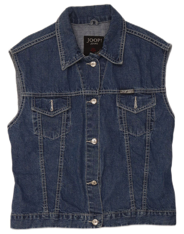JOOP Womens Denim Gilet UK 20 2XL Blue Cotton