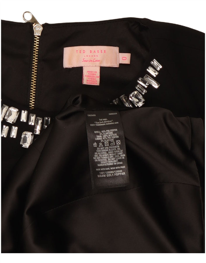 Abito a trapezio da donna Ted Baker taglia 0 2XS poliestere nero