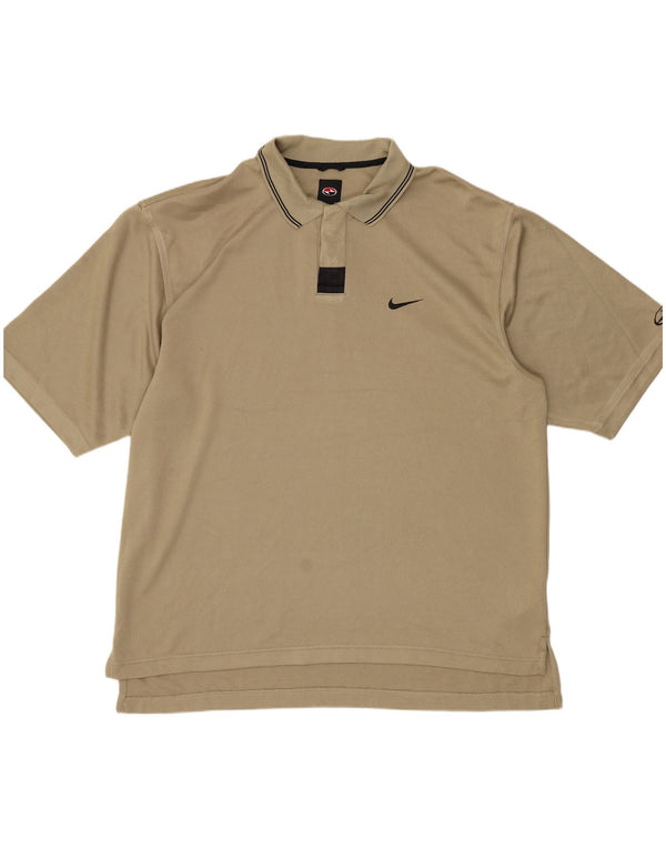 Polo NIKE da uomo grande in cotone beige