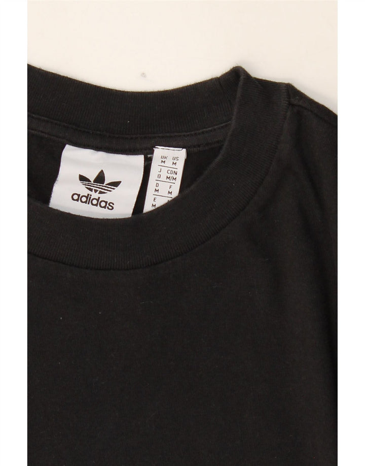 ADIDAS Mens T-Shirt Top Medium Black Cotton Vintage Adidas and Second-Hand Adidas from Messina Hembry 
