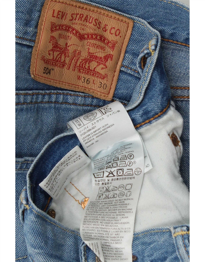 Levi's Uomo 504 Jeans dritti W36 L30 Cotone Blu