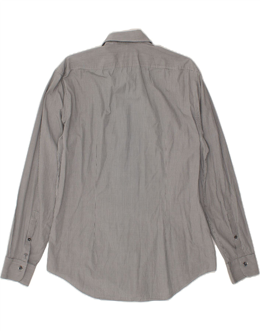 JOOP Mens Shirt Size 41 16 Large Grey Check Cotton Vintage Joop and Second-Hand Joop from Messina Hembry 