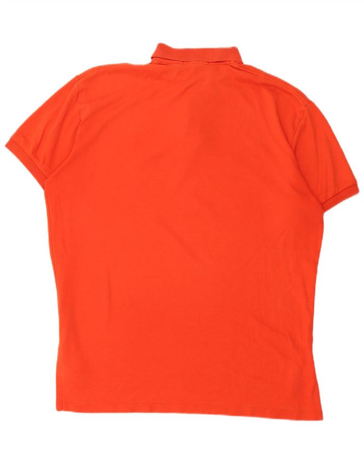 POLO RALPH LAUREN Mens Polo Shirt Medium Orange Cotton