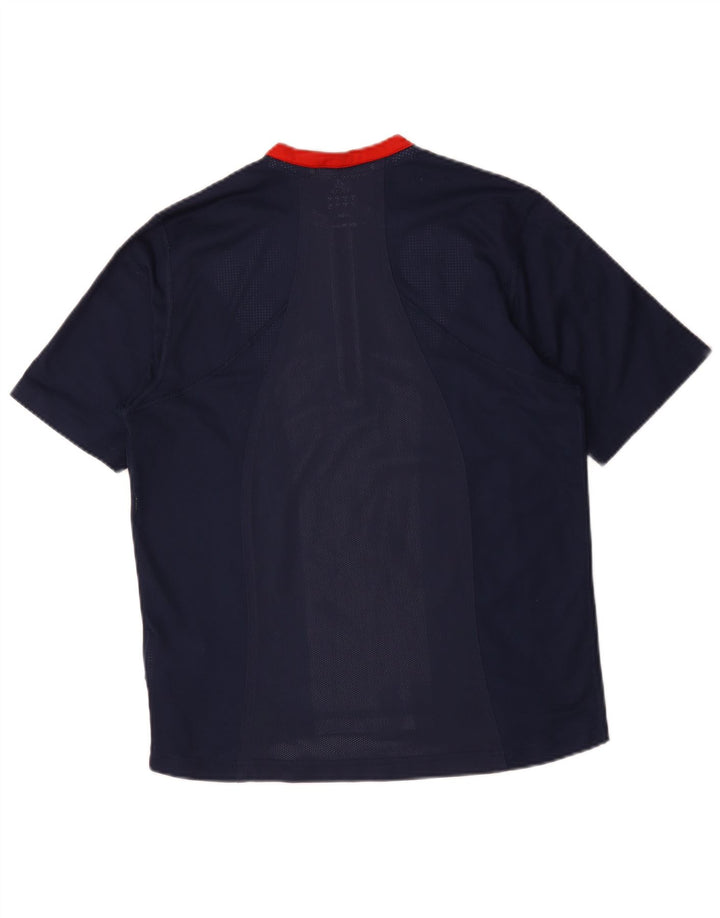 Maglietta Adidas da uomo Climacool con zip e collo, colore blu navy medio