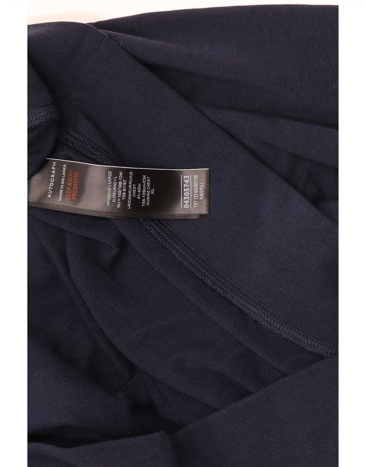 Maglione con cappuccio autografo da uomo Marks & Spencer grande blu navy