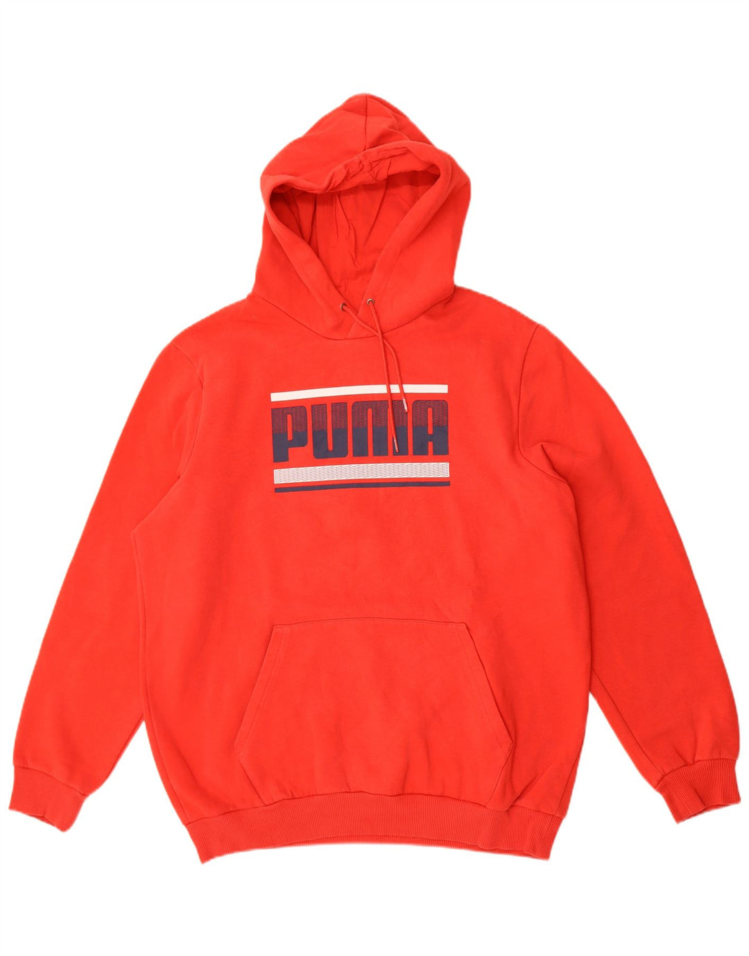 Felpa con cappuccio grafica da uomo Puma Large in cotone rosso
