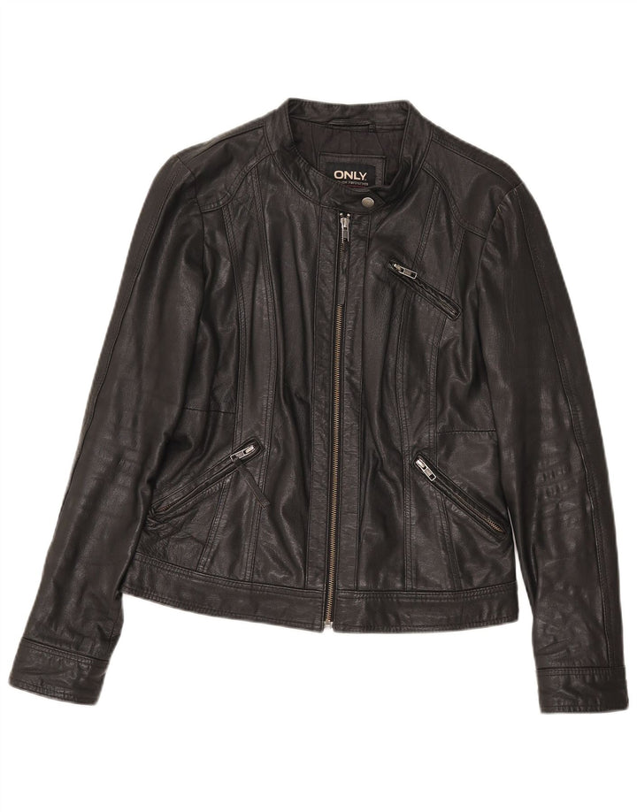 Solo giacca da corsa in pelle da donna IT 38 XS in pelle nera