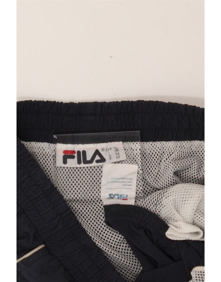 FILA Mens Sport Shorts XL  Navy Blue Nylon Vintage Fila and Second-Hand Fila from Messina Hembry 