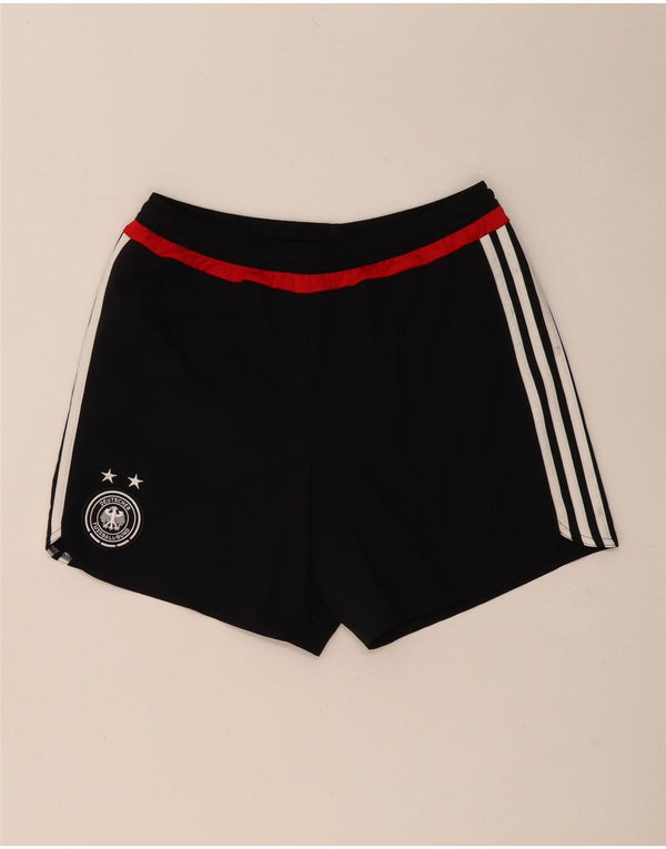 Pantaloncini sportivi Adidas Deutscher Fussball Bund da donna UK 8/10 piccoli neri