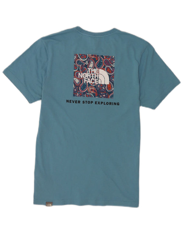T-shirt grafica da uomo The North Face Top in cotone blu piccolo