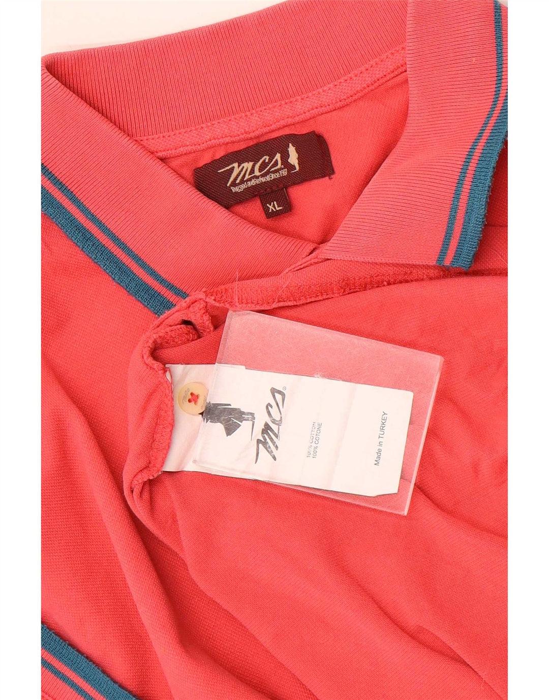 Polo da uomo Marlboro Classics XL in cotone a righe rosse