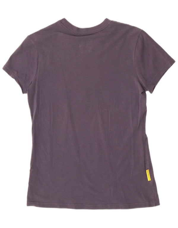 T-shirt grafica Nike Dri Fit da donna UK 14 large blu navy in cotone