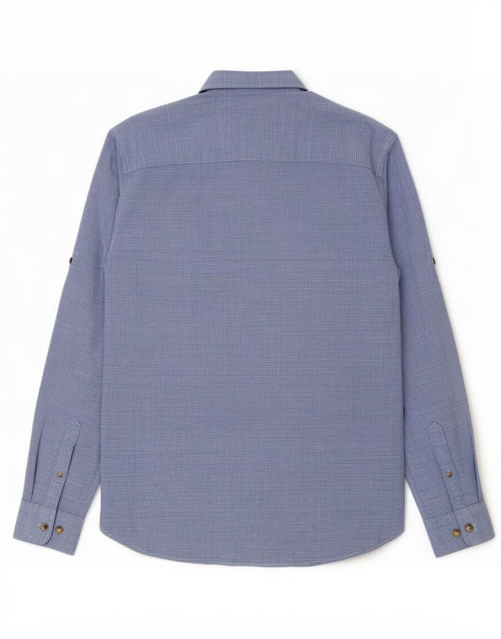 Camicia da uomo Jack & Jones grande in cotone maculato blu