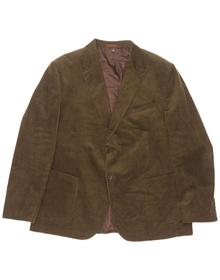Giacca blazer in velluto a coste a 2 bottoni Marks & Spencer da uomo UK 40 grande kaki