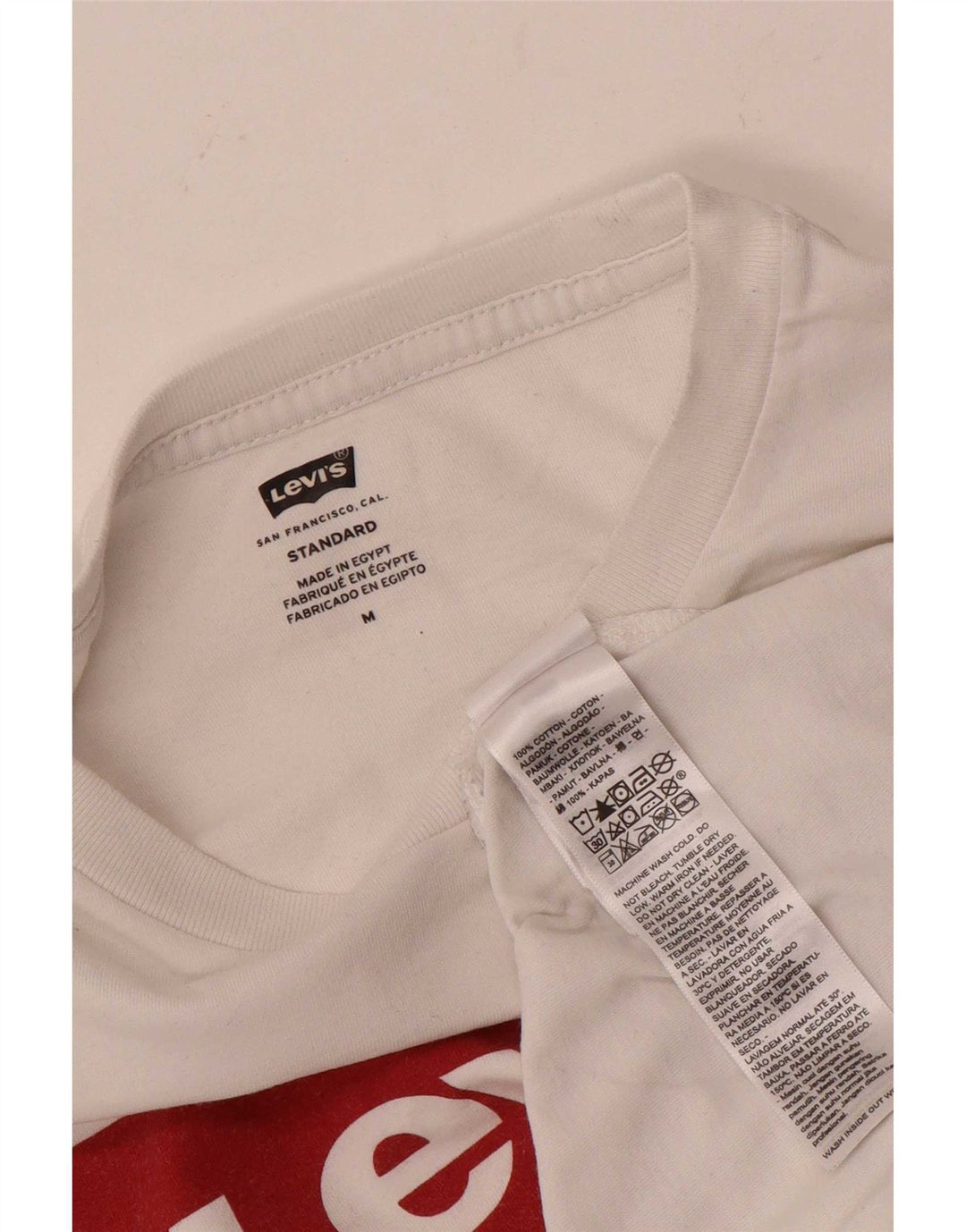 T-shirt grafica standard da uomo Levi's Top in cotone bianco medio