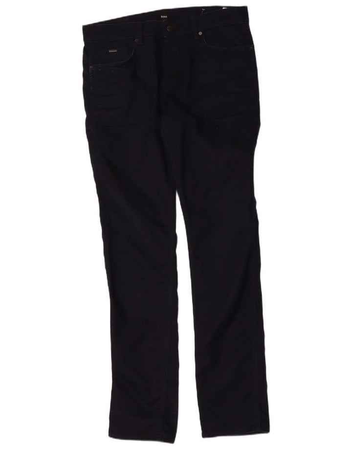 Jeans slim da uomo Hugo Boss W34 L34 cotone blu navy