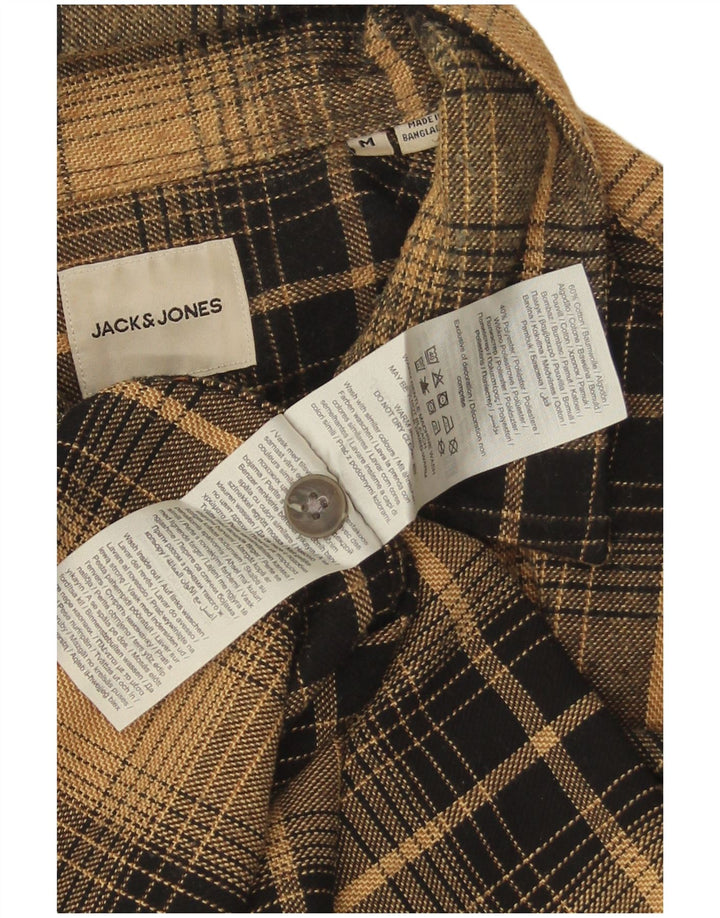 Camicia da uomo in flanella Jack & Jones in cotone a quadri marrone medio