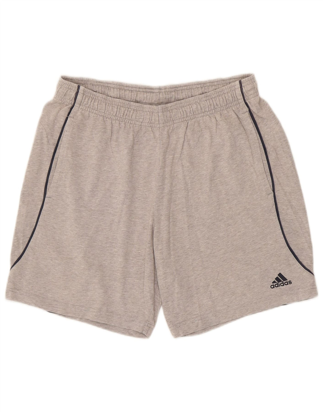 Pantaloncini sportivi da uomo Adidas in cotone grigio medio
