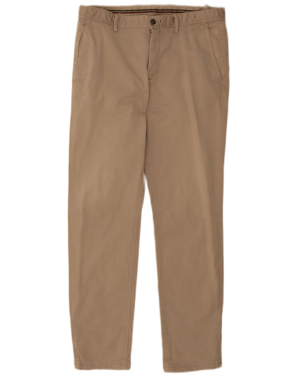 Pantaloni chino slim fit da uomo Massimo Dutti EU 42 Large W32 L29 Cotone beige