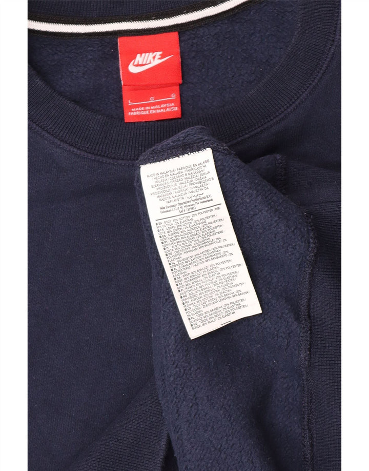 Felpa da uomo Nike Maglione grande in cotone blu navy