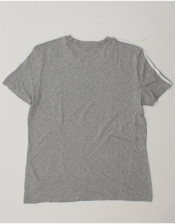 T-shirt ADIDAS da donna Top UK 16/18 grande cotone grigio