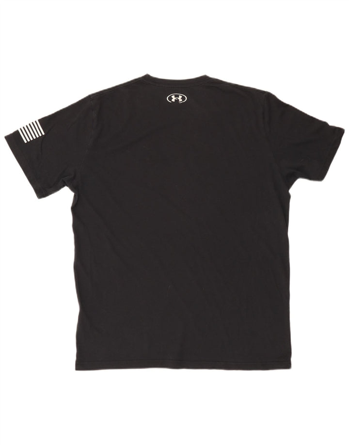 T-shirt grafica da uomo Under Armour Top grande in cotone nero