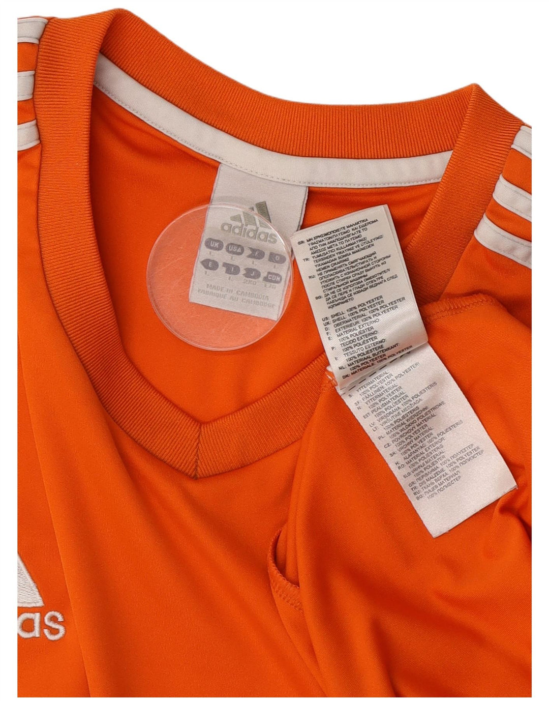 T-shirt Adidas Climalite da uomo, grande, in poliestere arancione