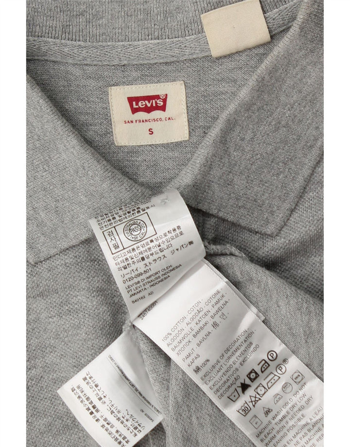 Polo Levi's da uomo piccola in cotone grigio