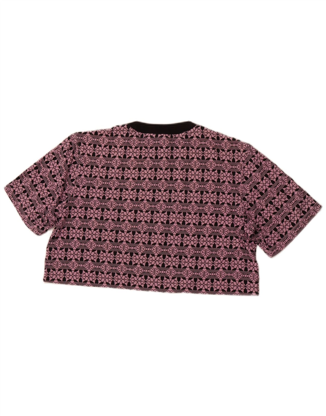 T-shirt grafica corta oversize da donna ADIDAS Top UK 6 XS cotone viola