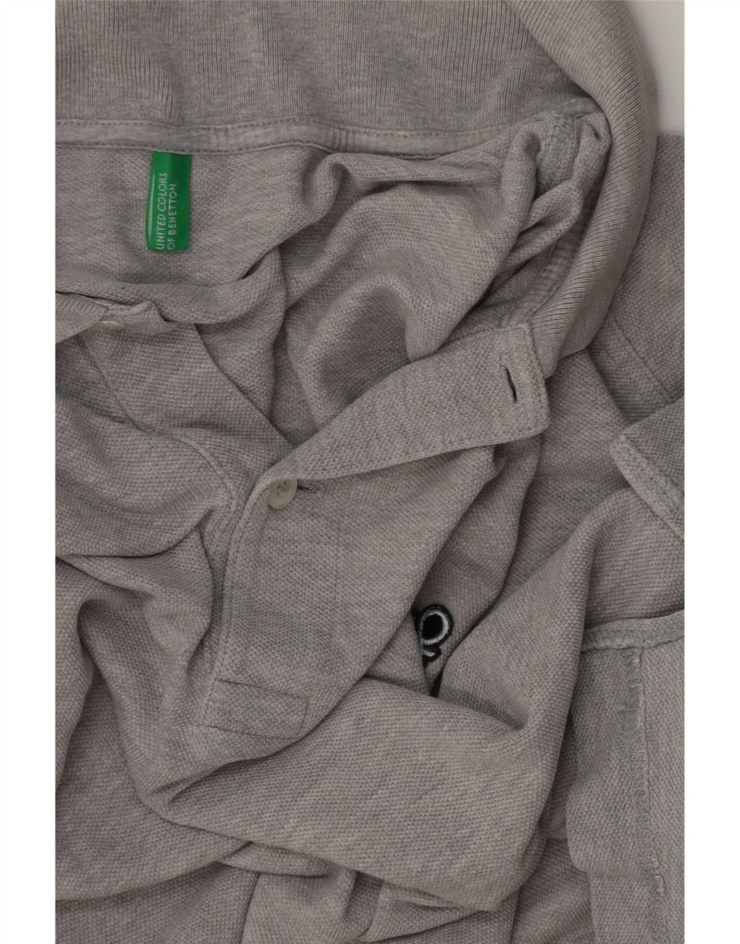 Polo Benetton Uomo Grigio Medio Flecked