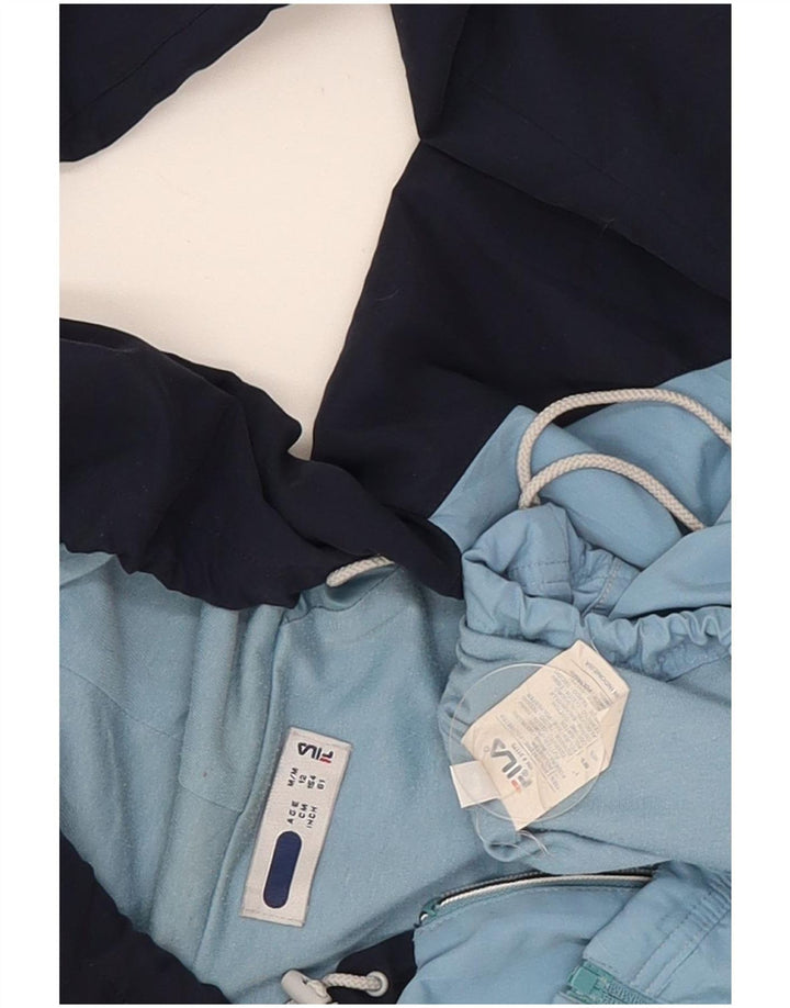Giacca da ginnastica grafica da ragazzo Fila 11-12 anni Colorblock blu medio