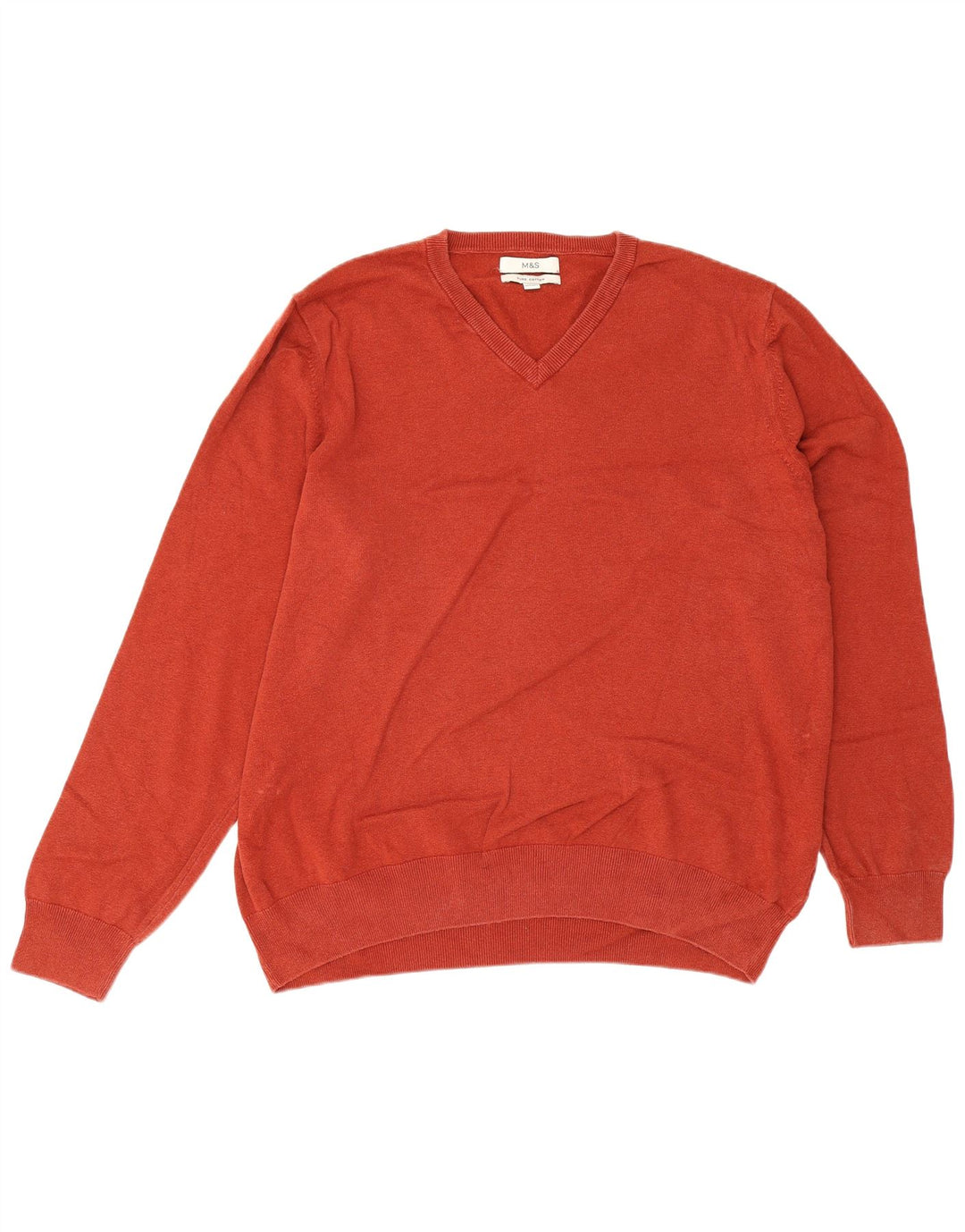Maglione da uomo con scollo a V Marks & Spencer 2XL cotone marrone