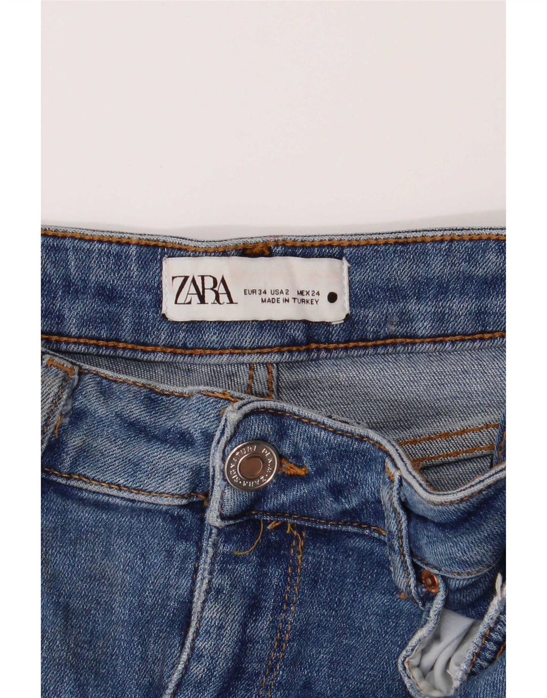 Jeans svasati da donna Zara EU 34 2XS W24 L30 Blu